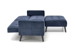 Sofa rozkładana Gyda niebieska z funkcją  narożnika