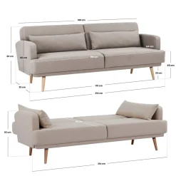 Sofa rozkładana Jack niebieska