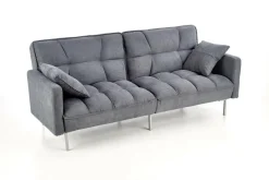 Sofa rozkładana Kalin szara pikowana