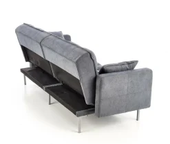 Sofa rozkładana Kalin szara pikowana