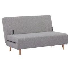 Sofa rozkładana Marlow 2 szara/ nogi naturalne
