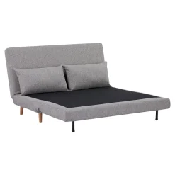 Sofa rozkładana Marlow 2 szara/ nogi naturalne