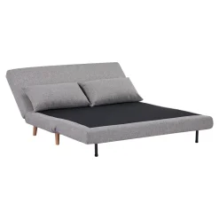 Sofa rozkładana Marlow 2 szara/ nogi naturalne