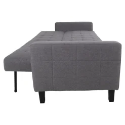 Sofa rozkładana Milton szara ciemna/  czarne nogi