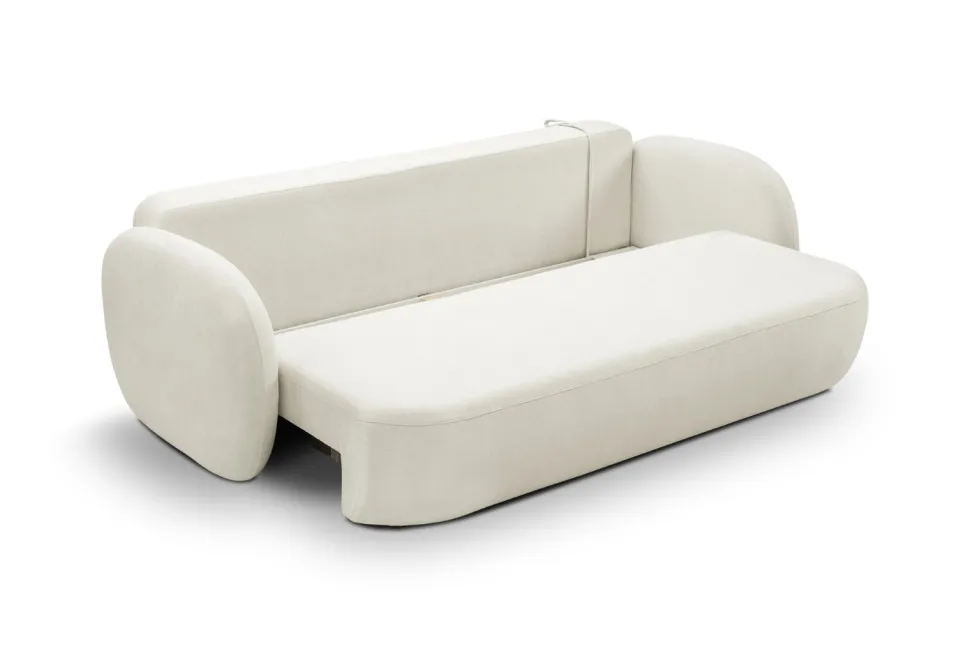Sofa Salby z funkcją spania biała Sicuro 60