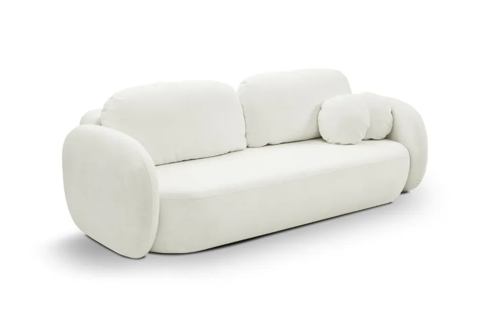Sofa Salby z funkcją spania biała Sicuro 60