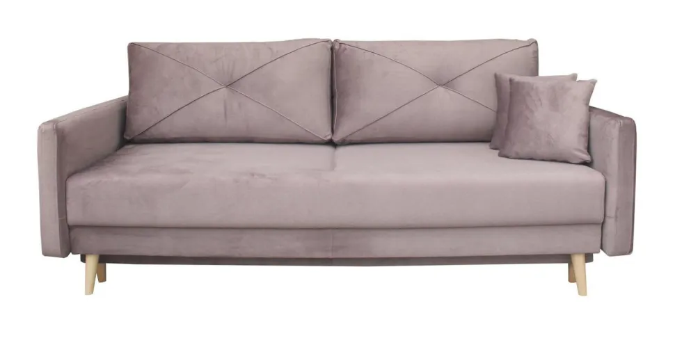Sofa Saxo z funkcją spania różowa buk na