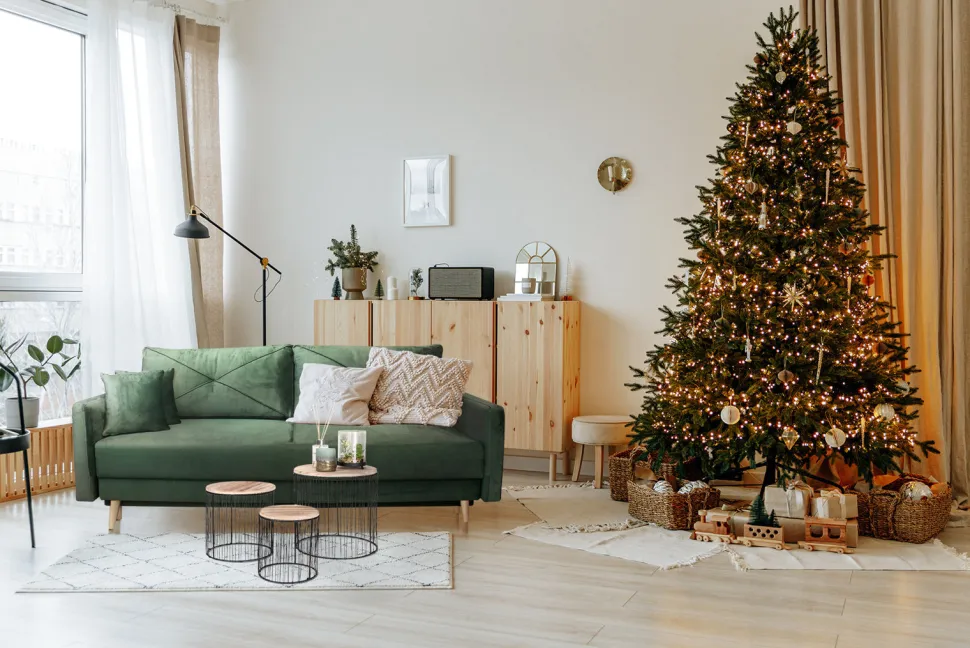 Sofa Saxo z funkcją spania różowa buk na