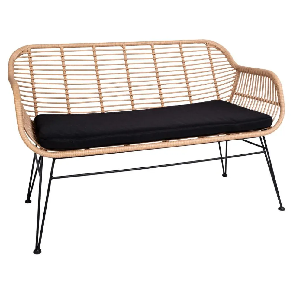 Sofa Trieste z podłokietnikami polirattan naturalny