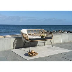 Sofa Trieste z podłokietnikami  polirattan naturalny