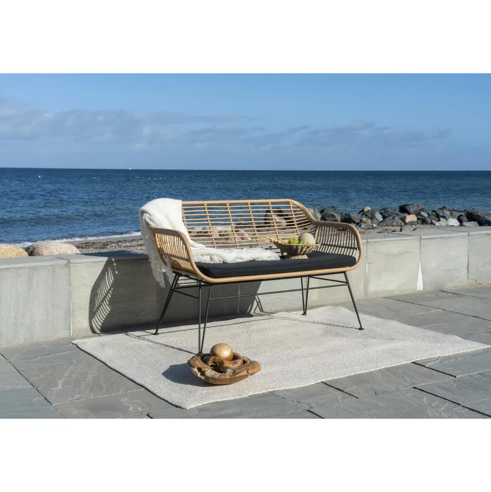 Sofa Trieste z podłokietnikami polirattan naturalny