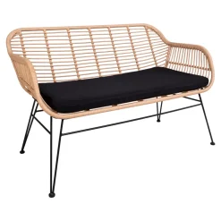 Sofa Trieste z podłokietnikami polirattan naturalny