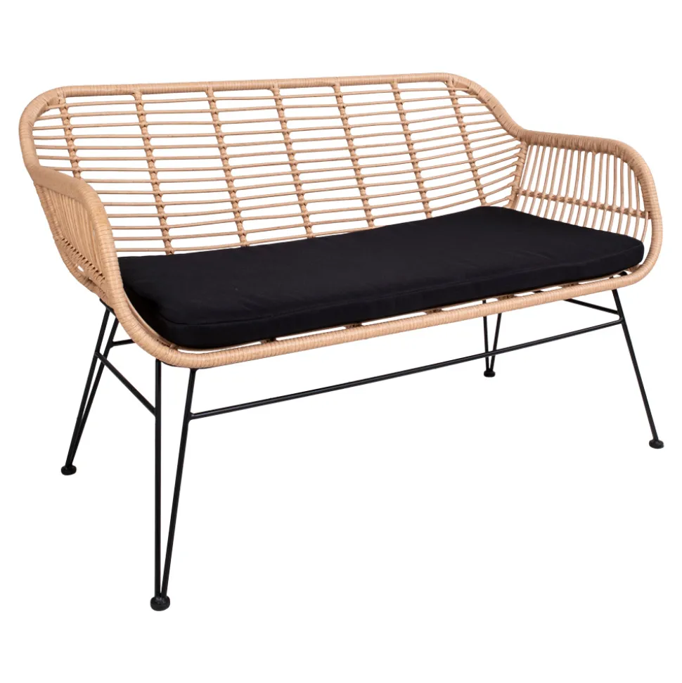 Sofa Trieste z podłokietnikami polirattan naturalny