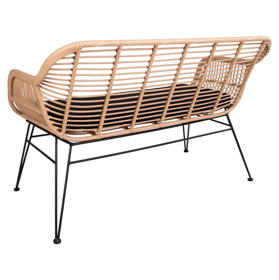 Sofa Trieste z podłokietnikami polirattan naturalny