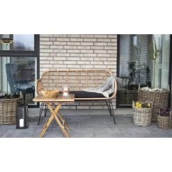 Sofa Trieste z podłokietnikami polirattan naturalny