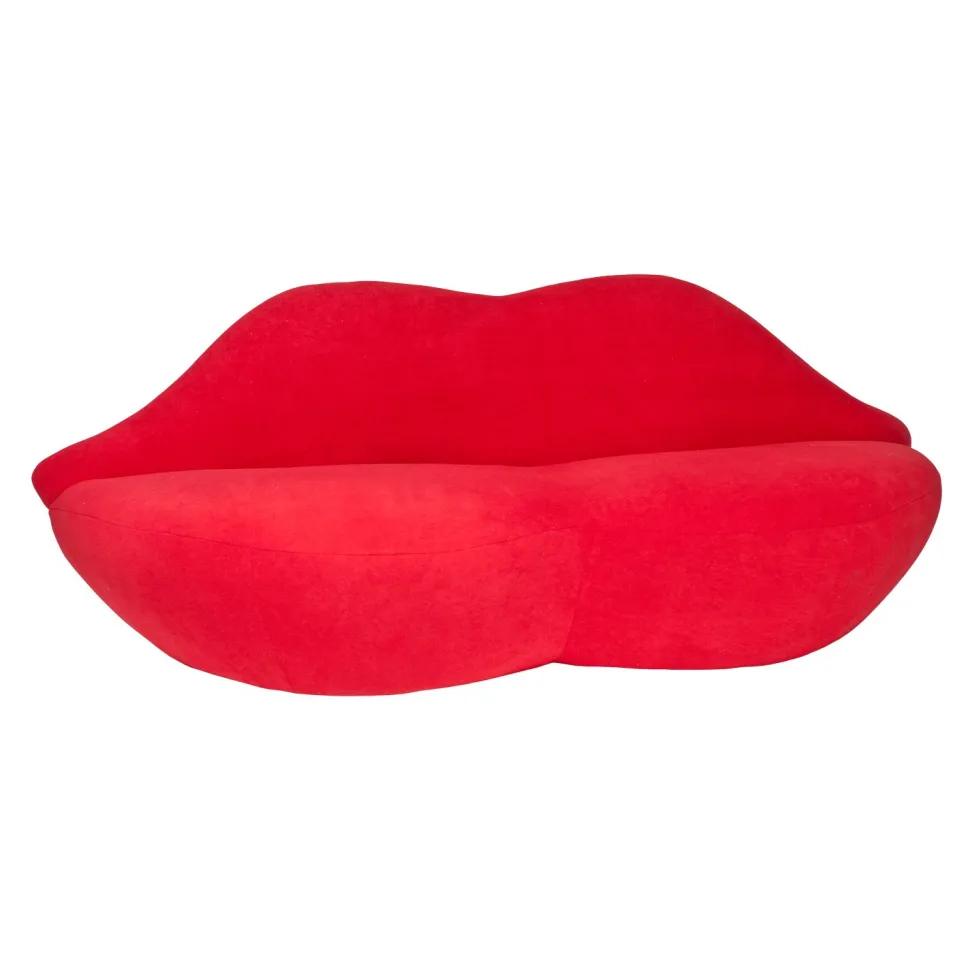 Sofa Usta 2 czerwona tapicerowana