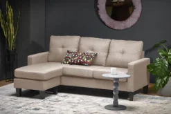 Sofa z podnóżkiem Kahs beżowy