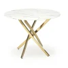 Stół Amber biały marmur/ złoty