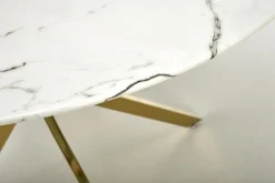 Stół Amber biały marmur/ złoty
