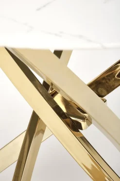 Stół Amber biały marmur/ złoty