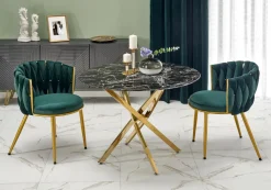 Stół Amber czarny marmur/ złoty