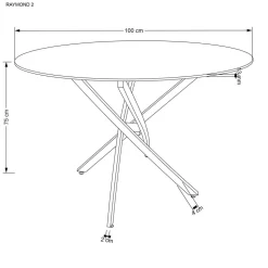 Stół Amber czarny marmur/ złoty