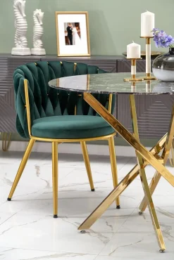 Stół Amber czarny marmur/ złoty