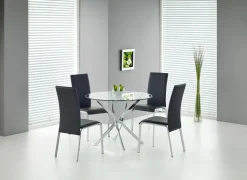 Stół Amber transparentny/ chrom