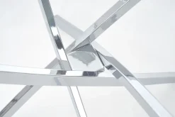 Stół Amber transparentny/ chrom