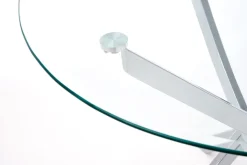 Stół Amber transparentny/ chrom