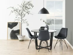 Stół Amble czarny marmur w stylu hampton