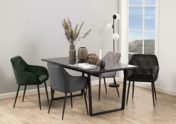 Stół Amble 160x90cm  czarny marmurowy w stylu hampton