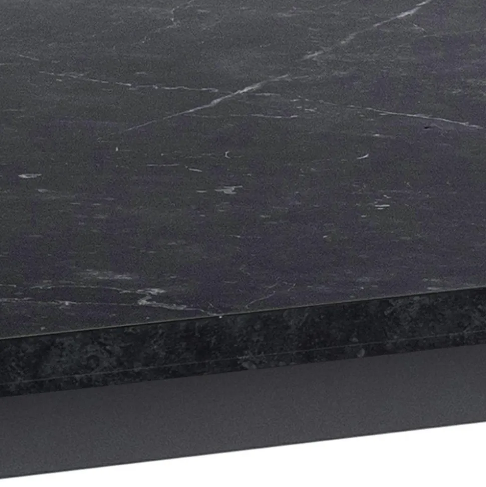 Stół Amble 160x90cm czarny marmurowy w stylu hampton