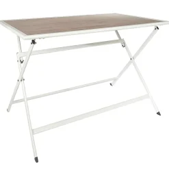 Stół Barcelona z efektem drewna           metalowy110x70