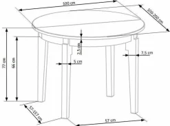 Stół Baros rozkładany, dąb miodowy/