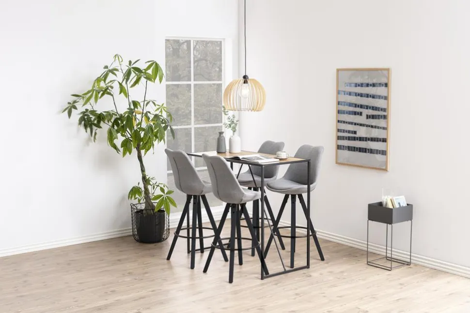 Stół barowy Seaford czarny/dąb