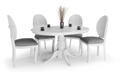Stół Bator okragły rozkładany biały
