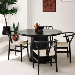 Stół Boki okrągły czarny