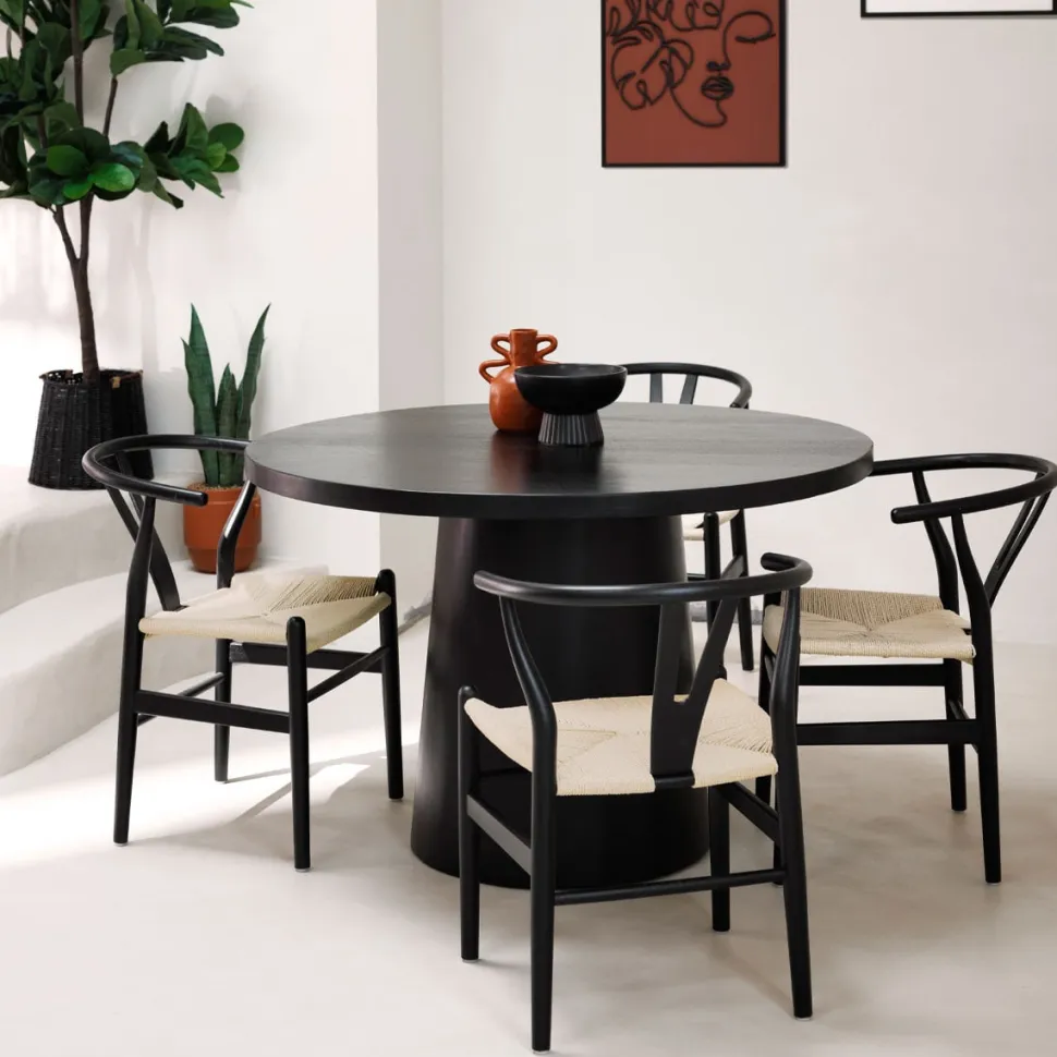 Stół Boki okrągły czarny