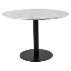 Stół Bolzano 110cm marmur/ czarny