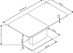Stół Bonie rozkładany biały