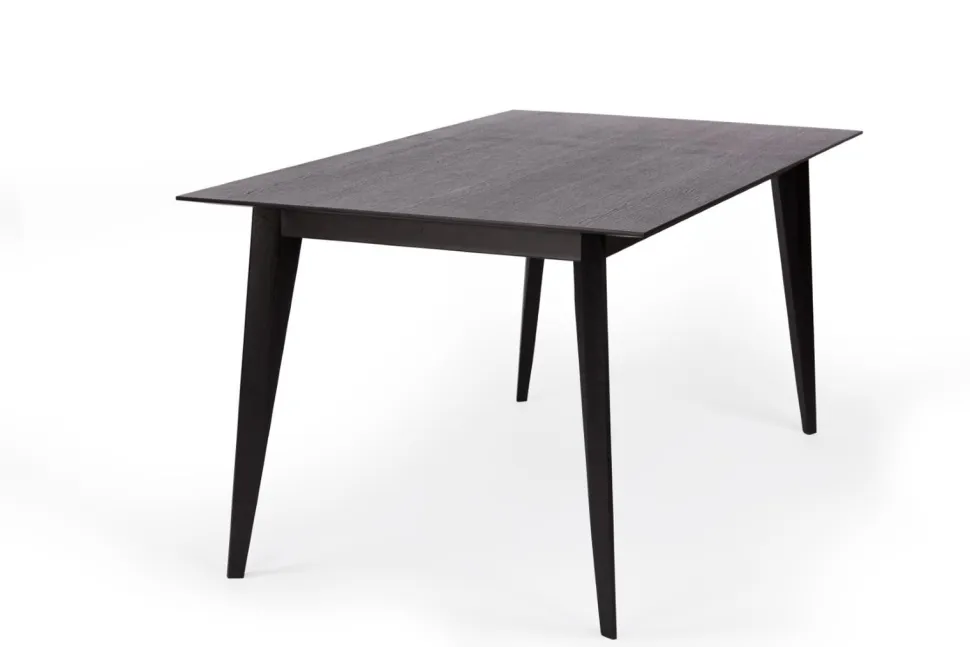 Stół BORD czarny dąb 120/180 x 80 cm nowoczesny