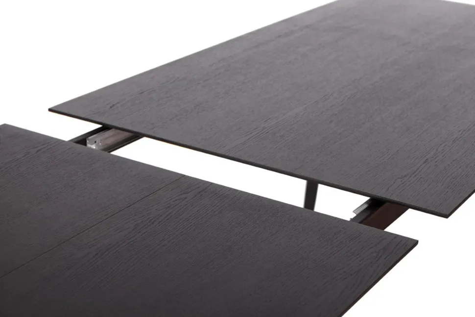 Stół BORD czarny dąb 120/180 x 80 cm nowoczesny