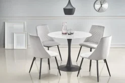 Stół Broma okrągły, marmur/ czarny