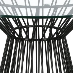 Stół Cage czarny/transparentny loftowy