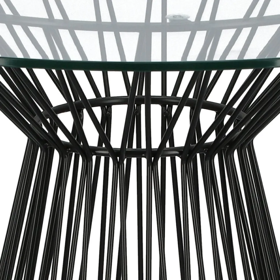 Stół Cage czarny/transparentny loftowy