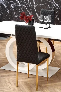 Stół Change rozkładany, biały / złoty