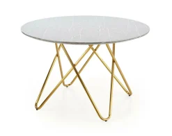 Stół Cristallo okrągły popielaty marmur/