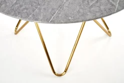 Stół Cristallo okrągły popielaty marmur/