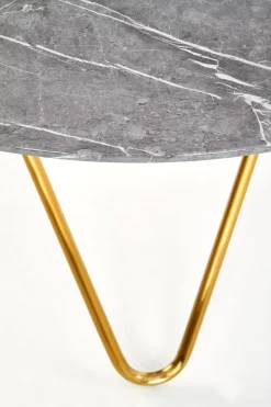 Stół Cristallo okrągły popielaty marmur/